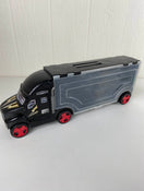 used New Ray Chevrolet Silverado Pickup Truck in Gray with Fifth Wheel Horse Trailer