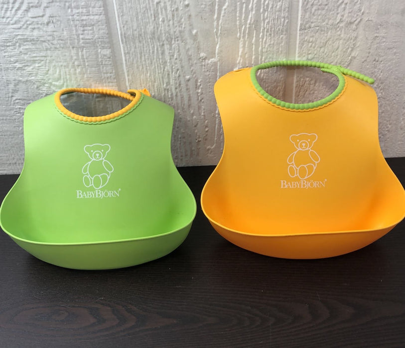 Shop BabyBjorn Feeding Bib Set 2 Pack, Yellow/Green at GoodBuy Gear