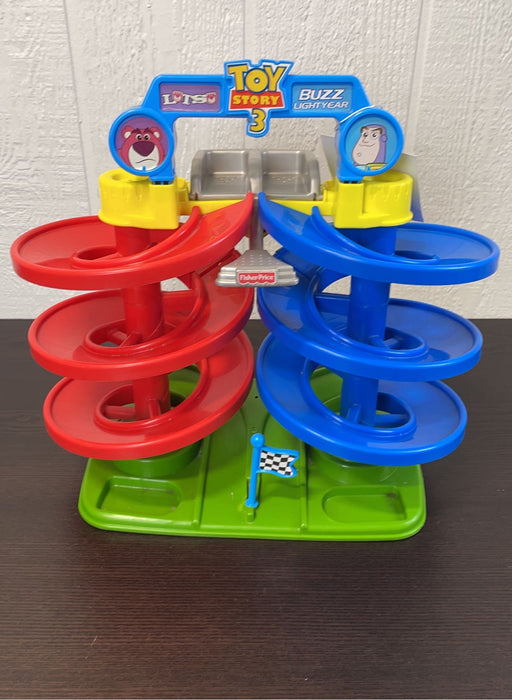 used Fisher Price Spiral Speedway Playset, Toy Story