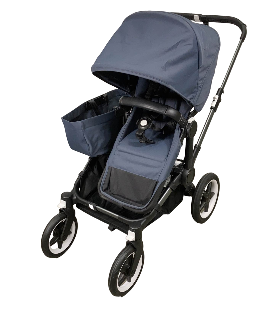 blue melange bugaboo Bugaboo Donkey 5 Stroller Mono, 2021, Stormy Blue, Graphite