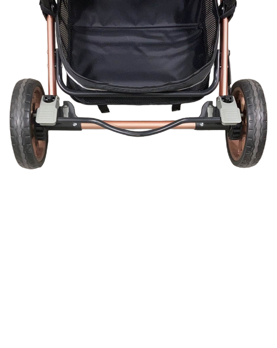 Kikkaboo Amaia 3-in-1 Transformable Seat Stroller, Black Rose Gold