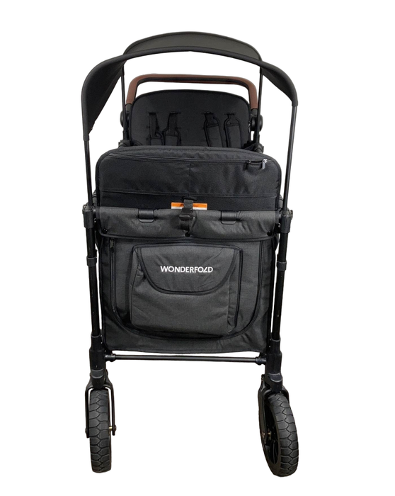 secondhand Wonderfold W4 Luxe Quad Stroller Wagon, Volcanic Black, 2023