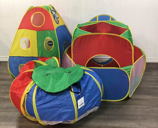 used Hide N Side 5 Piece Ball Pit Tent With Tunnels