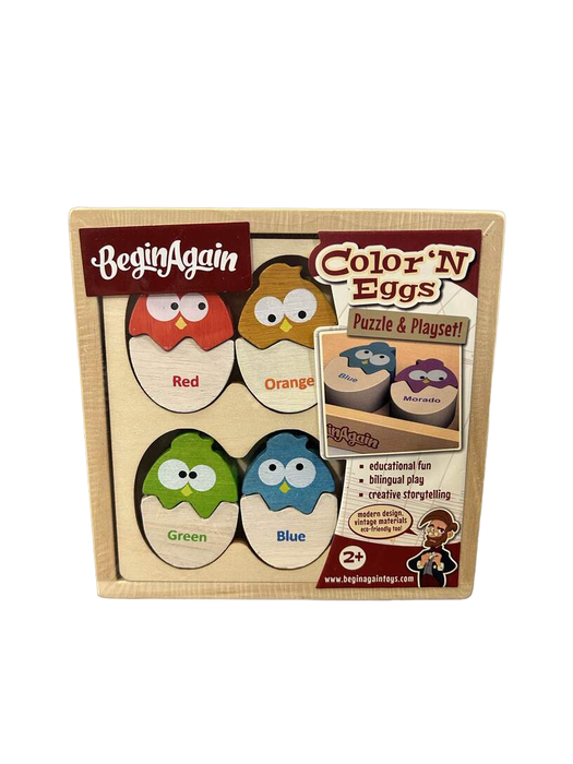 used BeginAgain Color N Eggs Bilingual Puzzle