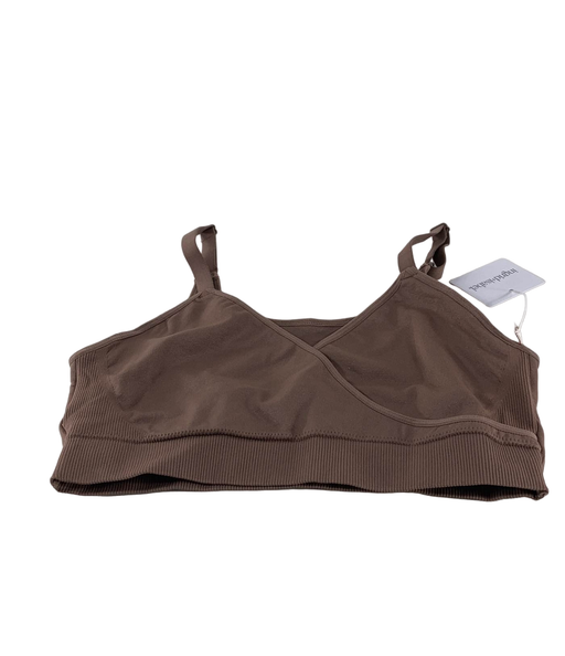 used Ingrid & Isabel Cooling Crossover Nursing Bra, M Deep Taupe