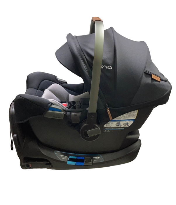 secondhand Nuna PIPA rx Infant Car Seat with RELX Base, 2023, Caviar