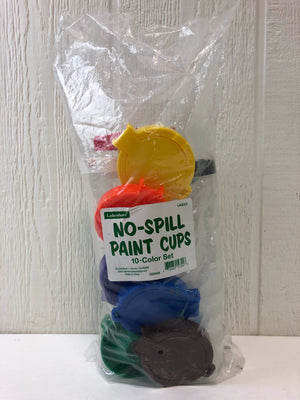 Lakeshore No Spill Paint Cups 10 Color Set LA820X