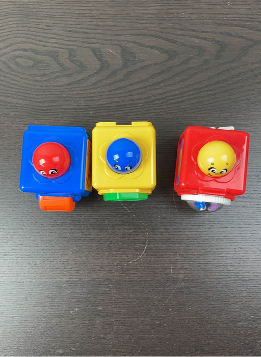 secondhand Fisher Price Brilliant Basics Stacking Action Blocks