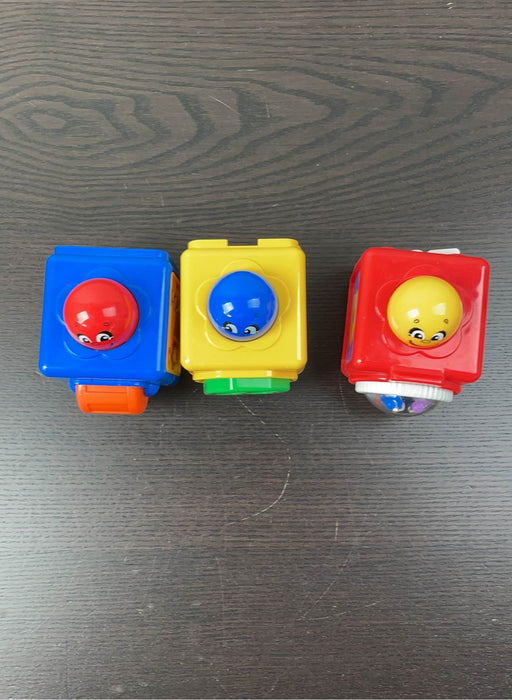 secondhand Fisher Price Brilliant Basics Stacking Action Blocks