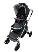 used Mockingbird Single to Double Stroller without Canopy, 2022, Silver with Black Leather-HIDDEN REQUESTED NEW PICTURES