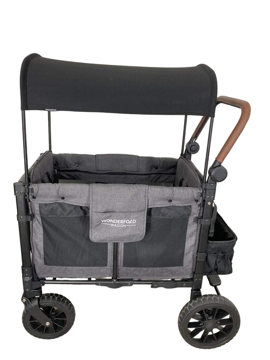 secondhand Wonderfold W2 Luxe Multifunctional Double Stroller Wagon, 2022, Charcoal Gray