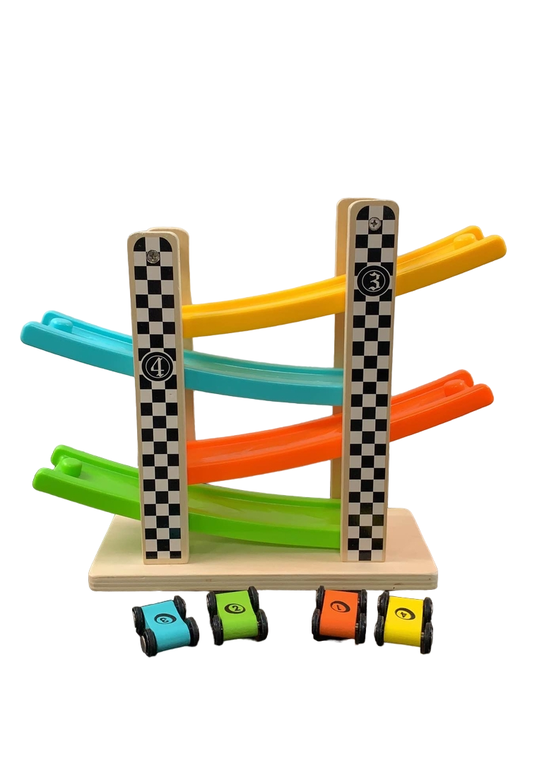 Top Bright Wooden Car Ramp Race Track — GoodBuy Gear