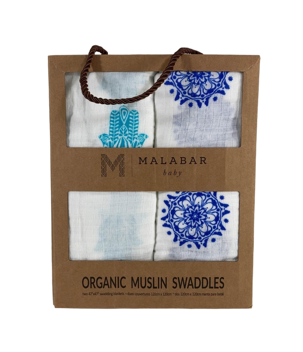 used Malabar Baby Organic Cotton Swaddle Blankets