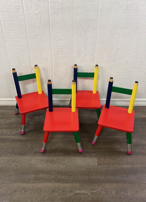 used Hobby Lobby Child’s Pencil Chairs, Set of 4