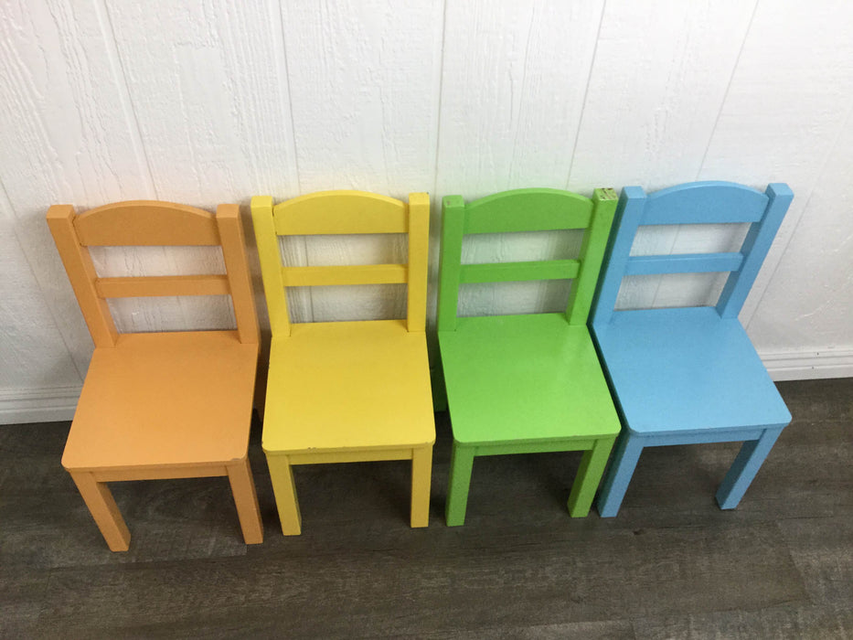 used Tot Tutors Wood Table And 4 Chairs Set