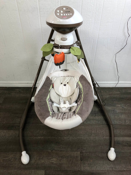 Fisher price my little snugabear cradle and outlet swing