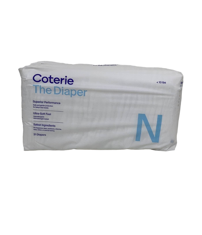 Overnight Diapers Coterie Diaper Coterie Ultra Soft Diapers, Monthly Supply Size 1, 198 Count Babylist  Shop