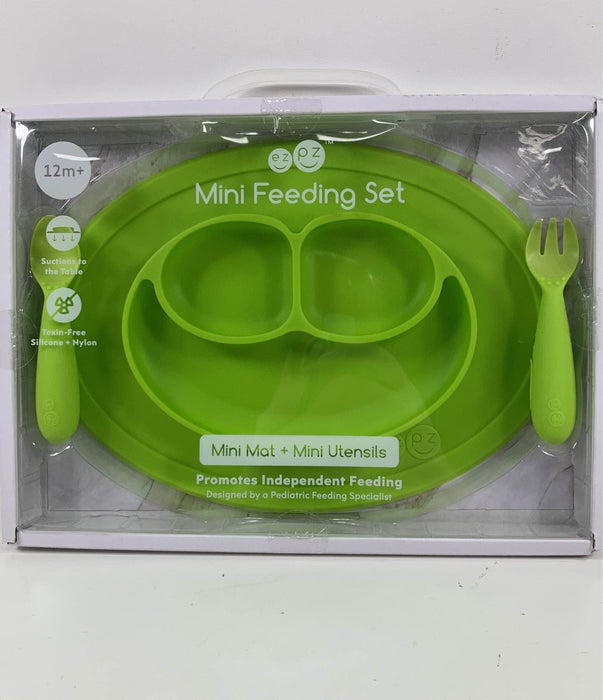 used ezpz Mini Feeding Set, Lime