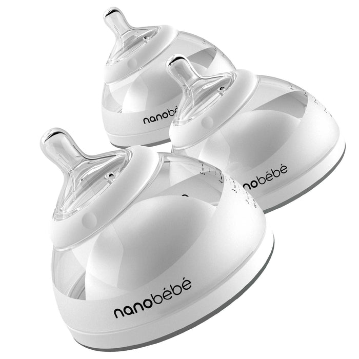 Shop Nanobébé Breastmilk Baby Bottles 3-Pack, Grey at GoodBuy Gear