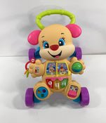 used Fisher Price Laugh & Learn Smart Stages Learn With Puppy Walker, - pink & purple