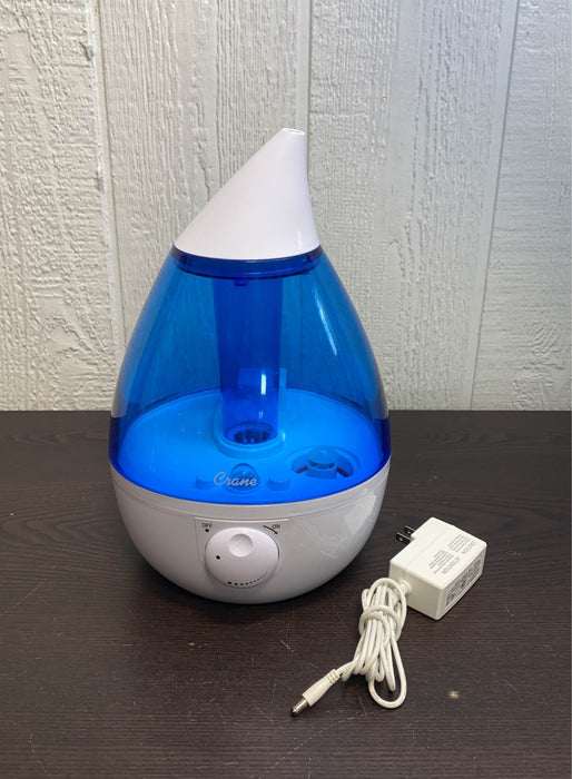 used Crane 4-in-1 Drop Ultrasonic Cool Mist Humidifier, Blue & White