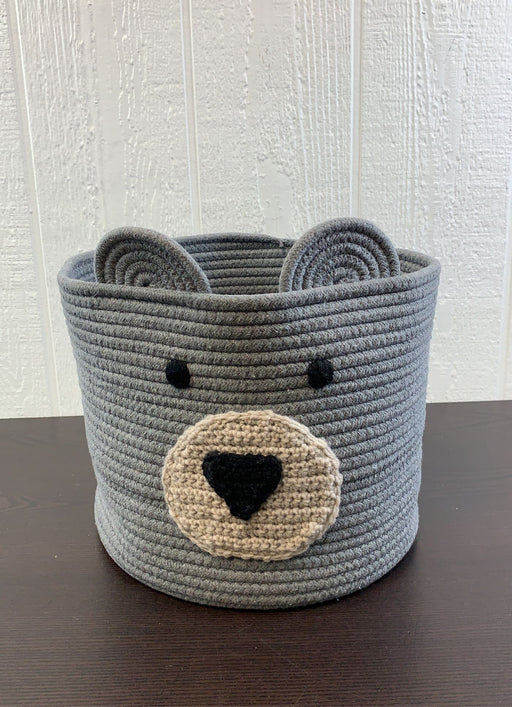 used Cloud Island Coiled Rope Storage Bin Large Bear