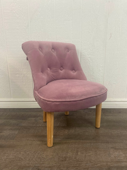 used Kids Velvet Tufted Chair