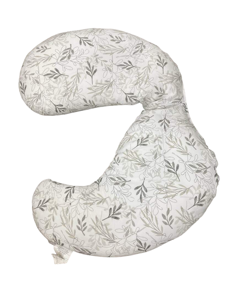 Boppy Total Body Pregnancy Pillow Gray Scattered Leaves