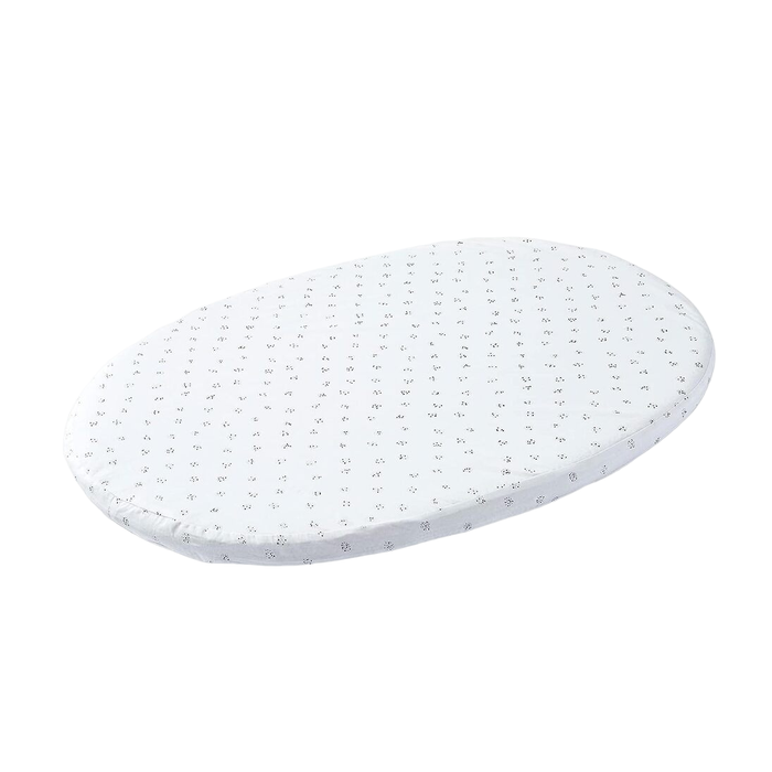 Stokke Sleepi Mini Fitted Sheet, V2, Grey Dotty - Pehr