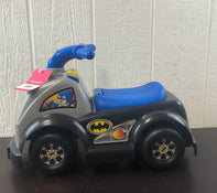 secondhand Fisher Price DC Friends Wheelies Batman Ride-On
