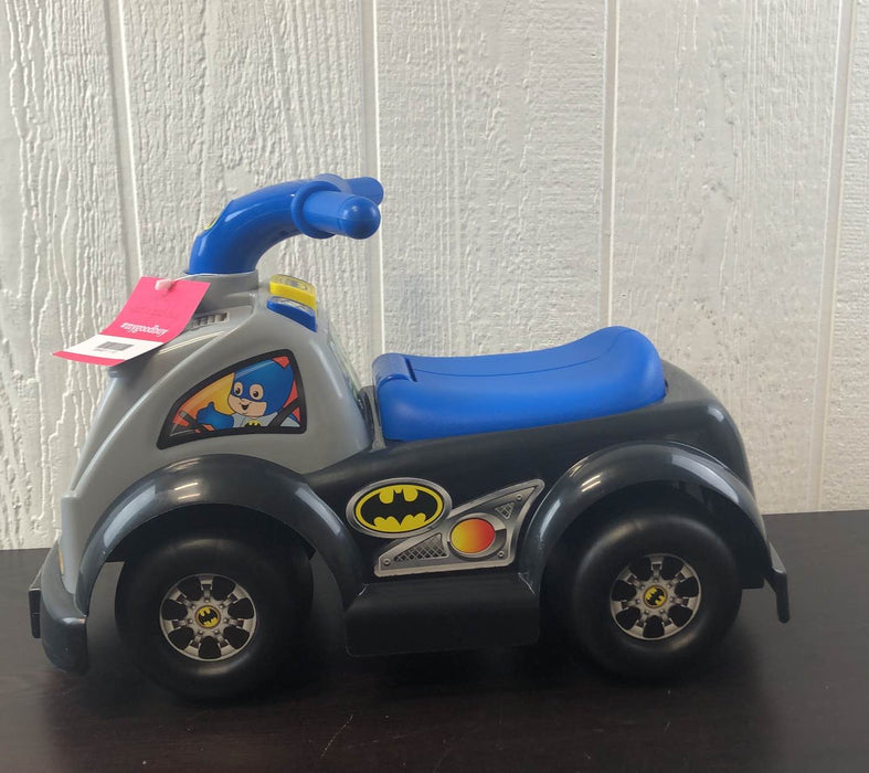 secondhand Fisher Price DC Friends Wheelies Batman Ride-On