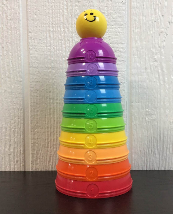 secondhand Fisher Price Brilliant Basics Stack And Roll Cups