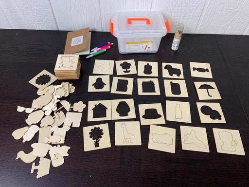 used Ari Mes Wooden Drawing Stencils Kit