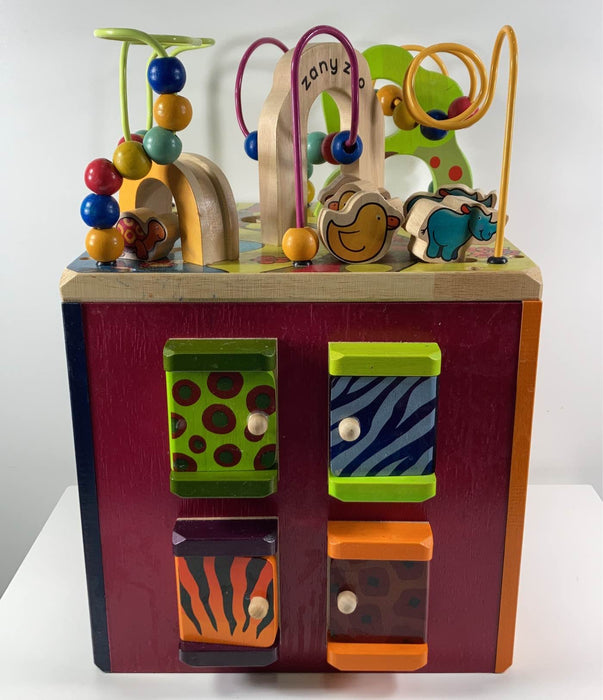 secondhand B. toys Zany Zoo Wooden Activity Cube