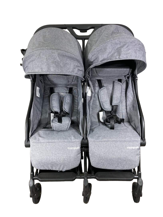 Shop Mompush Lithe Double Stroller, 2021, Grey at GoodBuy Gear