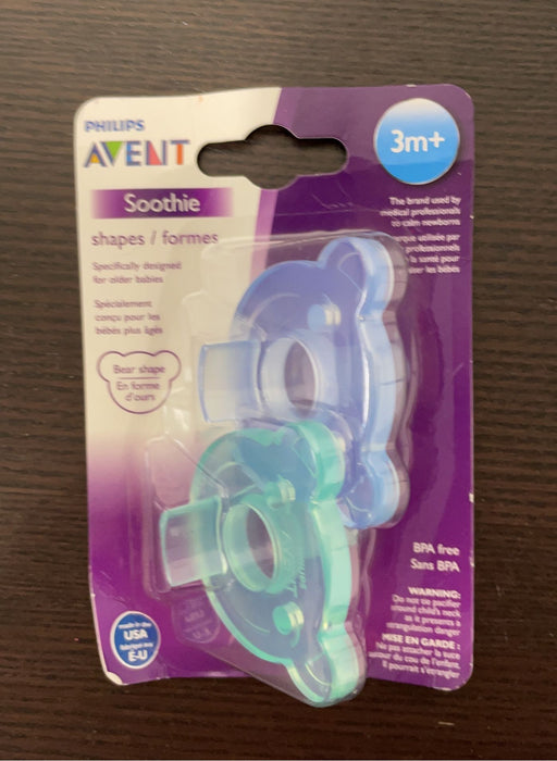 used Philips Avent Soothie Pacifiers, 2 Pk, 3+ Months