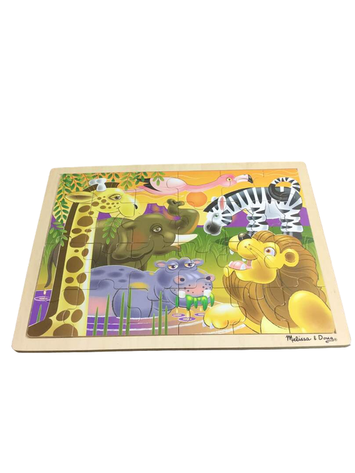 used Melissa & Doug 24-Piece Wooden Jigsaw Puzzle