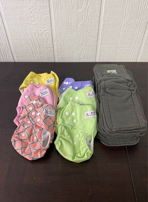 used Alva Baby One Size Adjustable Cloth Diapers