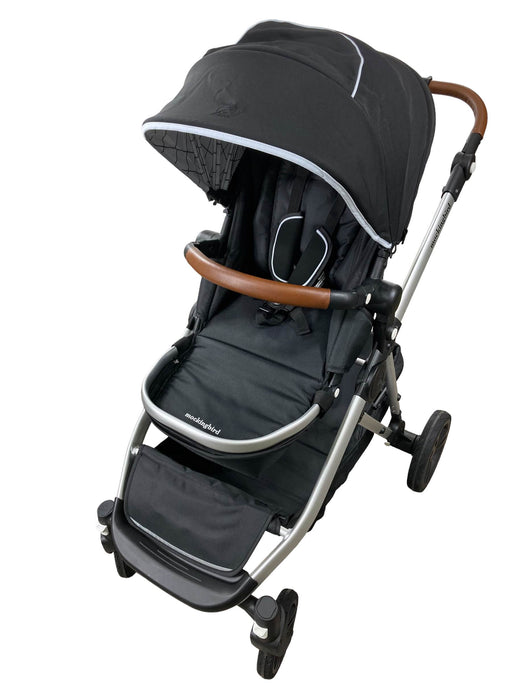 used Mockingbird Single to Double Stroller, Silver with Penny Leather, Black , Windowpane, 2022