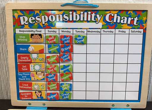 secondhand Melissa & Doug Magnetic Responsibility Chart