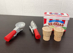 used Melissa & Doug Scoop And Stack Ice Cream Cone Magnetic Pretend Play Set