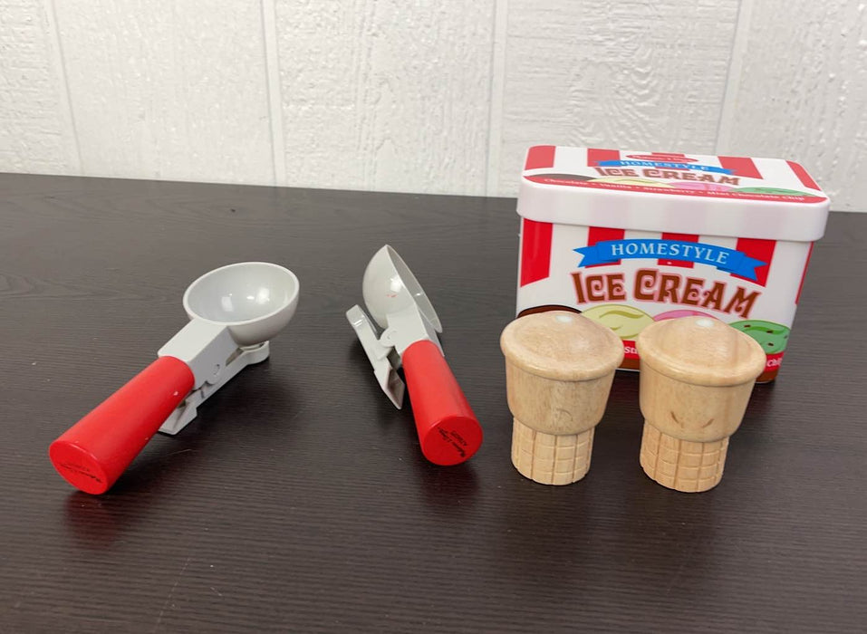 used Melissa & Doug Scoop And Stack Ice Cream Cone Magnetic Pretend Play Set
