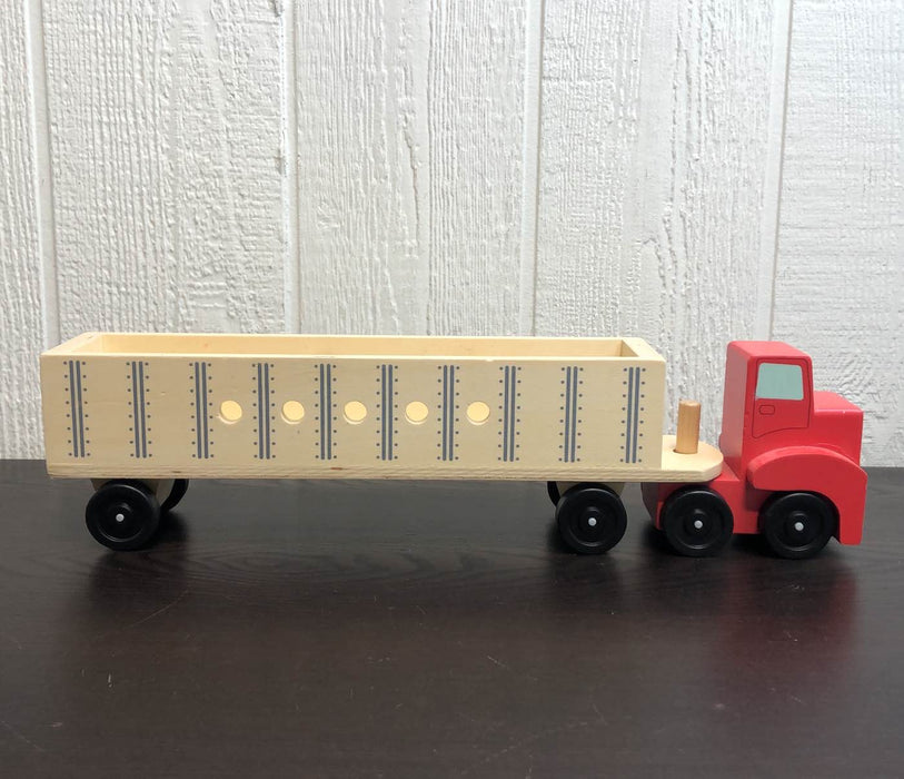 used Melissa & Doug Big Rig Building Truck Wooden Play Set