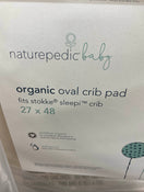 secondhand Naturepedic Organic Oval Baby Crib Pad for Stokke Sleepi