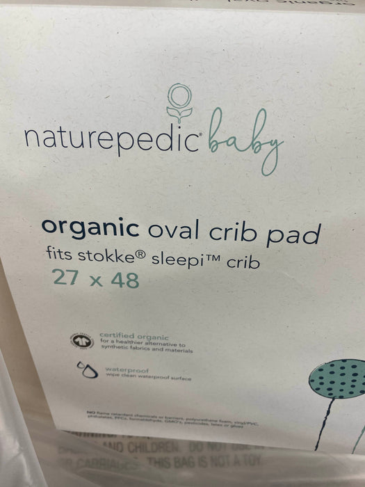 secondhand Naturepedic Organic Oval Baby Crib Pad for Stokke Sleepi