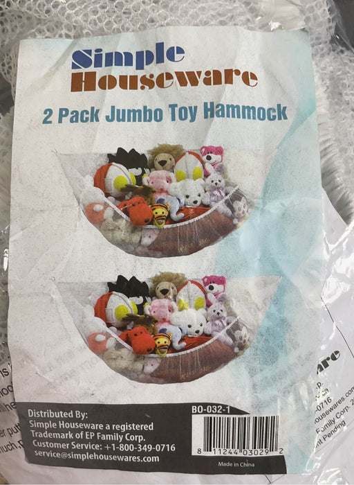 used Simple Houseware Stuffed Animal Jumbo Toy Hammock