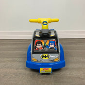 secondhand Fisher Price DC Friends Wheelies Batman Ride-On