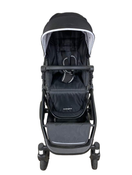 secondhand Mockingbird Single to Double Stroller, 2022, Matte Black with Matte Black Leather, Watercolor Drops, Black