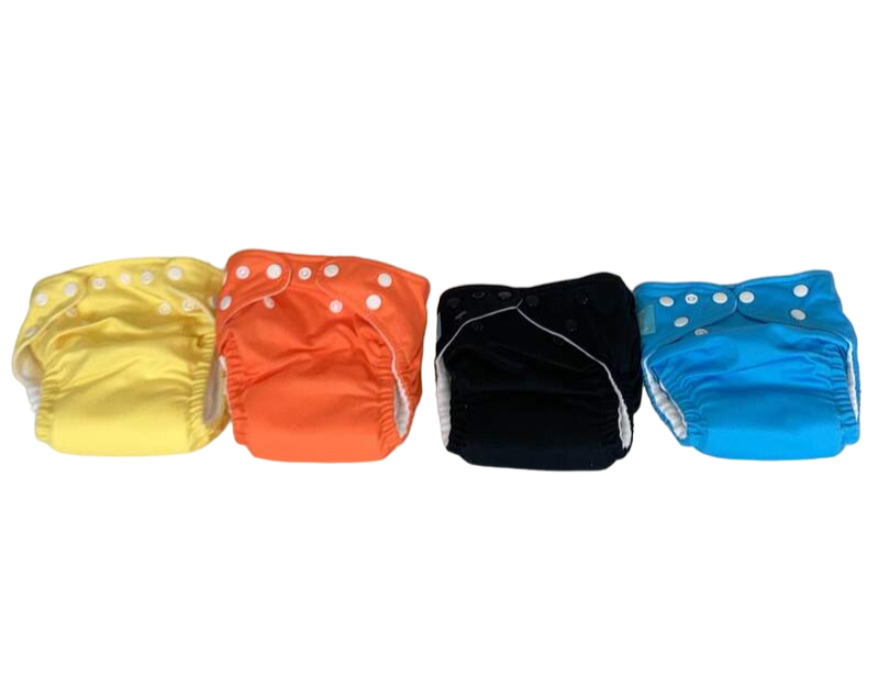 used Charlie Banana 6 One Size Reusable Cloth Diapers with Fleece