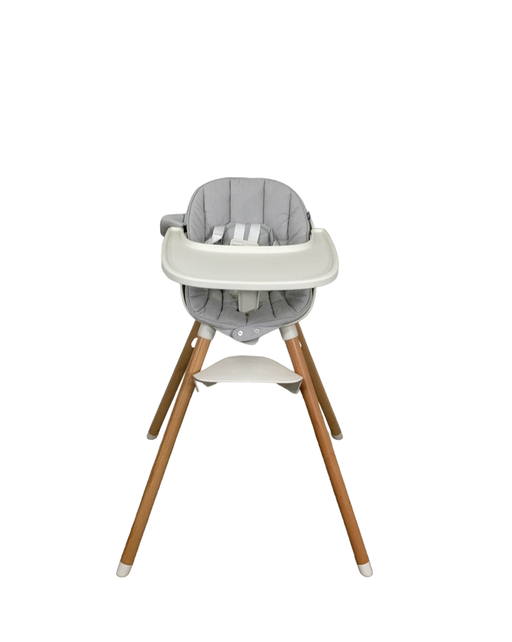 Shop Lalo High Chair with Infant Kit, Coconut, Grey, Natural Wood at GoodBuy Gear